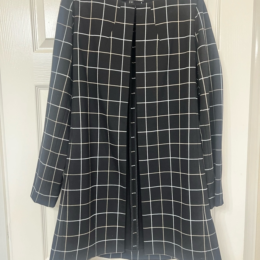 Black And White Grid Pattern Jacket - image 1